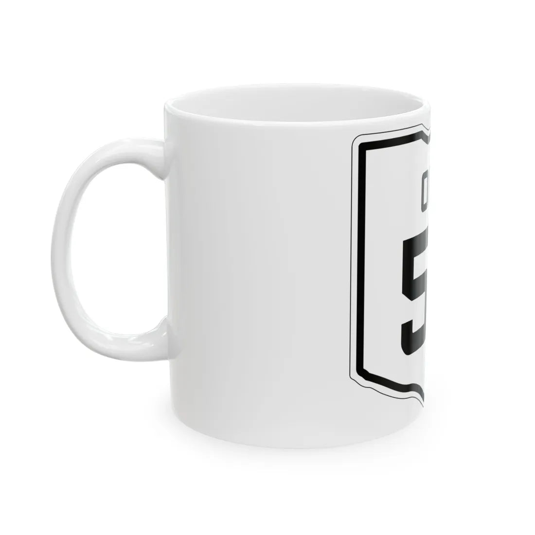 OH-52 1927 (Ohio) (Road Sign) White Coffee Mug - Go Mug Yourself