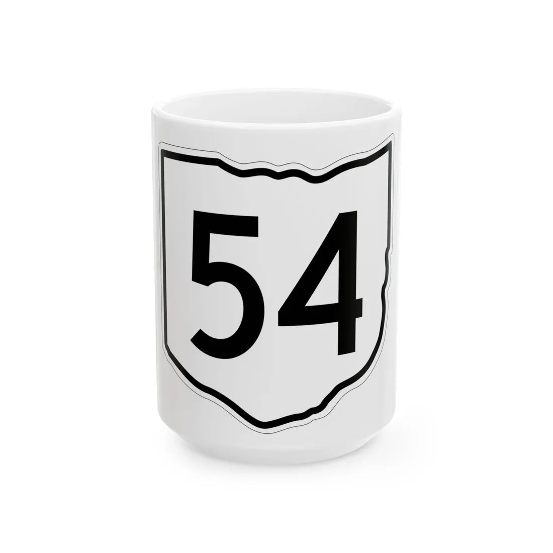 OH-54 1960 (Ohio) (Road Sign) White Coffee Mug 15oz - Go Mug Yourself