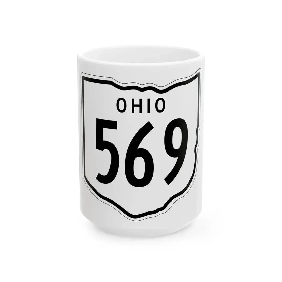 OH-569 1948 (Ohio) (Road Sign) White Coffee Mug 15oz - Go Mug Yourself