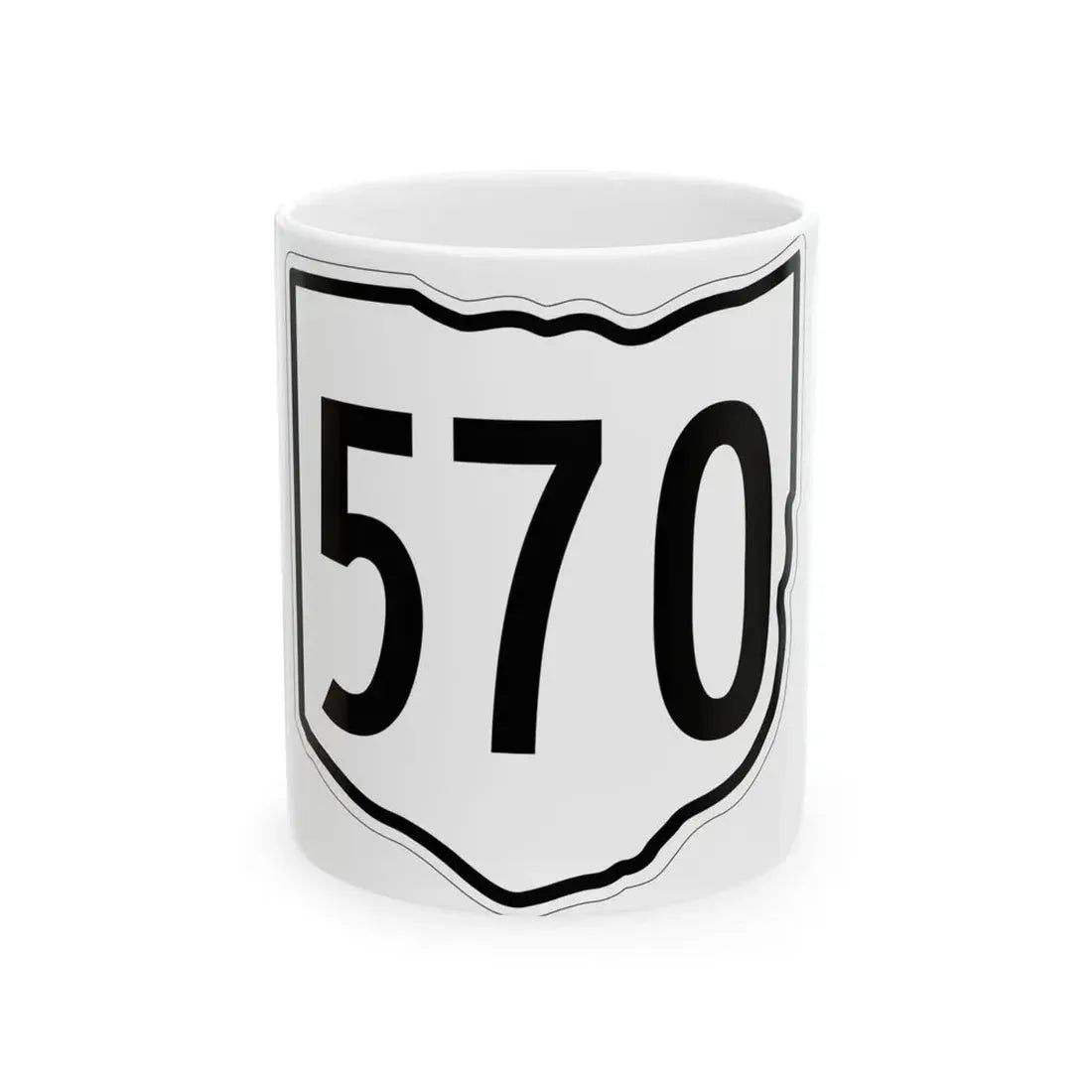 OH-570 1960 (Ohio) (Road Sign) White Coffee Mug 11oz - Go Mug Yourself