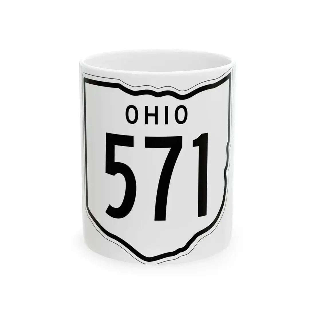 OH-571 1948 (Ohio) (Road Sign) White Coffee Mug 11oz - Go Mug Yourself