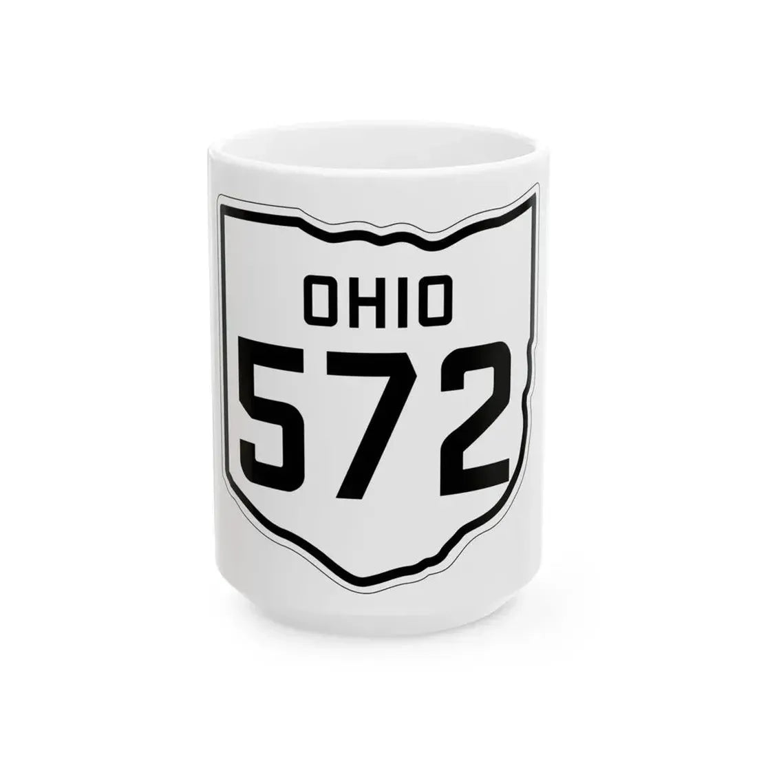 OH-572 1927 (Ohio) (Road Sign) White Coffee Mug 15oz - Go Mug Yourself