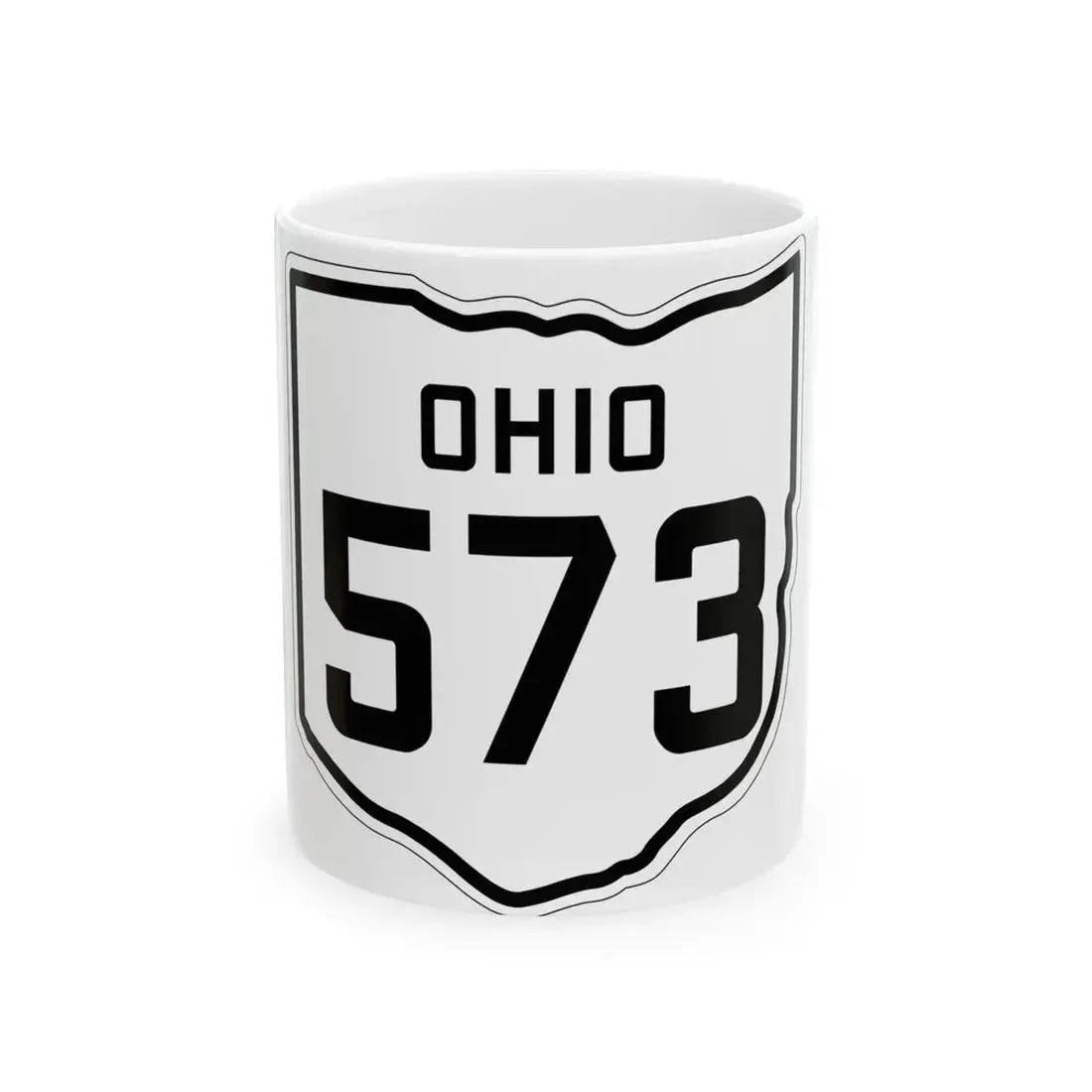 OH-573 1927 (Ohio) (Road Sign) White Coffee Mug 11oz - Go Mug Yourself