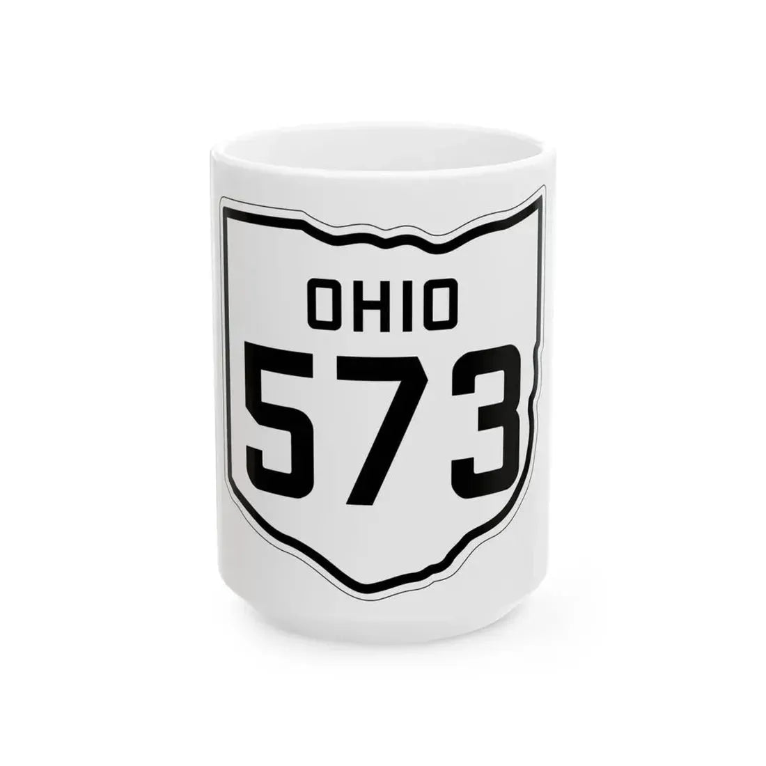OH-573 1927 (Ohio) (Road Sign) White Coffee Mug 15oz - Go Mug Yourself