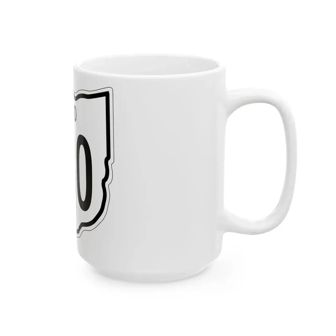 OH-580 1948 (Ohio) (Road Sign) White Coffee Mug - Go Mug Yourself