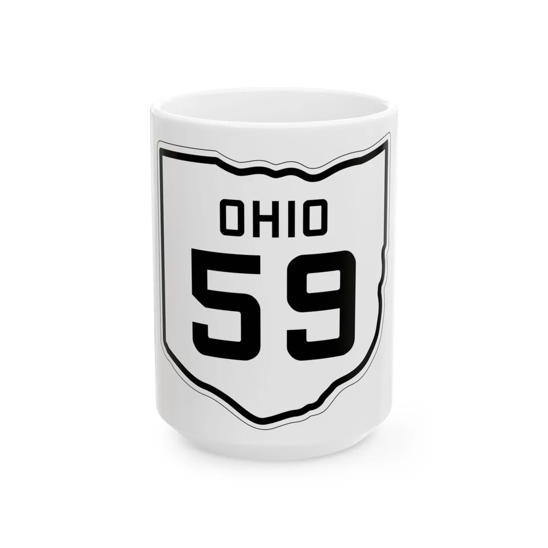 OH-59 1927 (Ohio) (Road Sign) White Coffee Mug 15oz - Go Mug Yourself