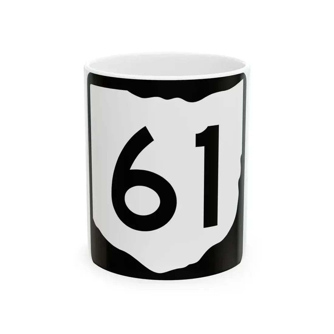 OH-61 (Ohio) (Road Sign) White Coffee Mug 11oz - Go Mug Yourself