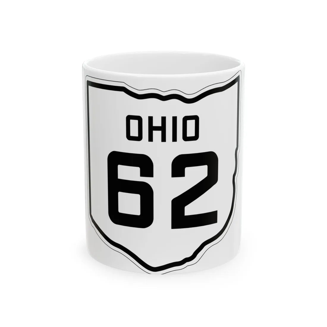 OH-62 1927 (Ohio) (Road Sign) White Coffee Mug 11oz - Go Mug Yourself
