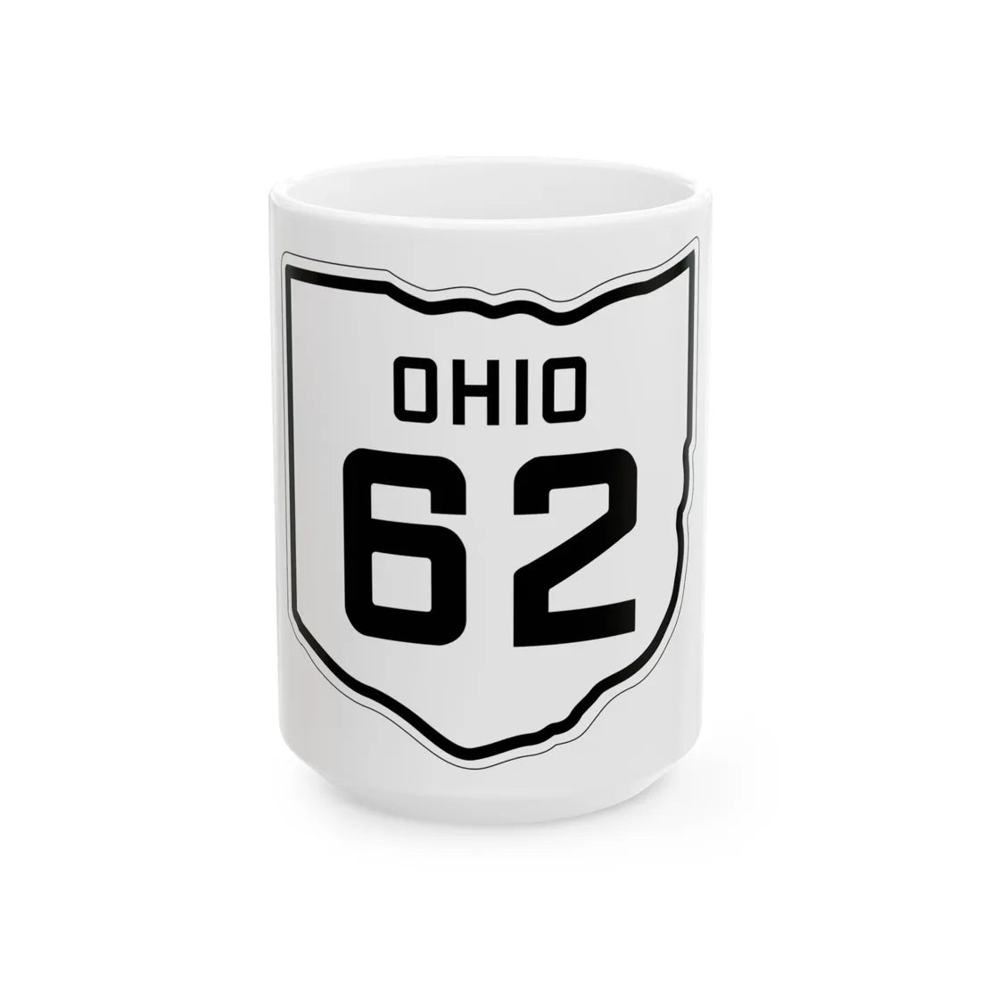 OH-62 1927 (Ohio) (Road Sign) White Coffee Mug 15oz - Go Mug Yourself
