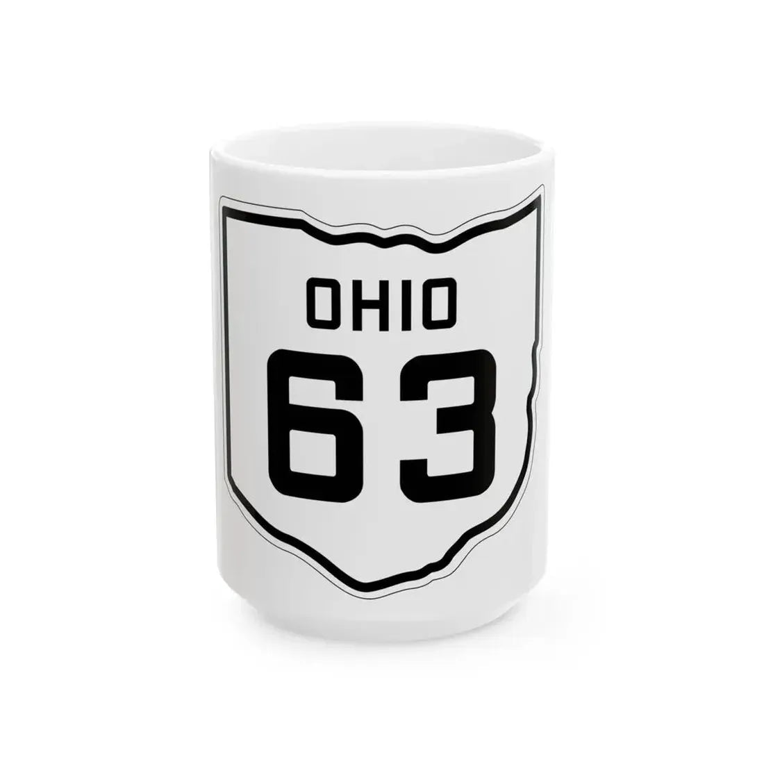OH-63 1927 (Ohio) (Road Sign) White Coffee Mug 15oz - Go Mug Yourself