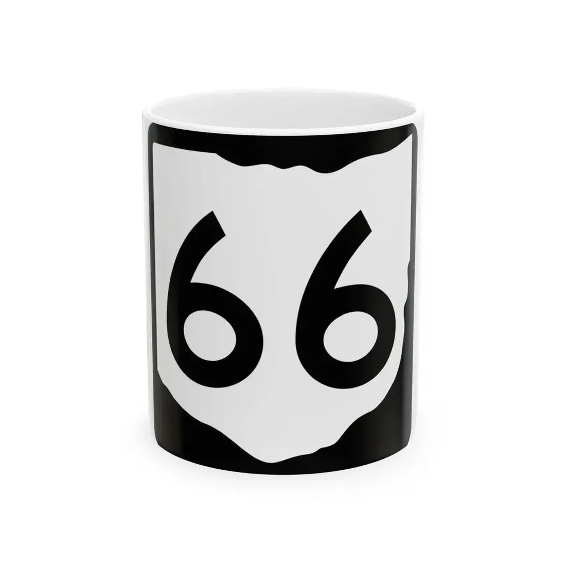 OH-66 (Ohio) (Road Sign) White Coffee Mug 11oz - Go Mug Yourself