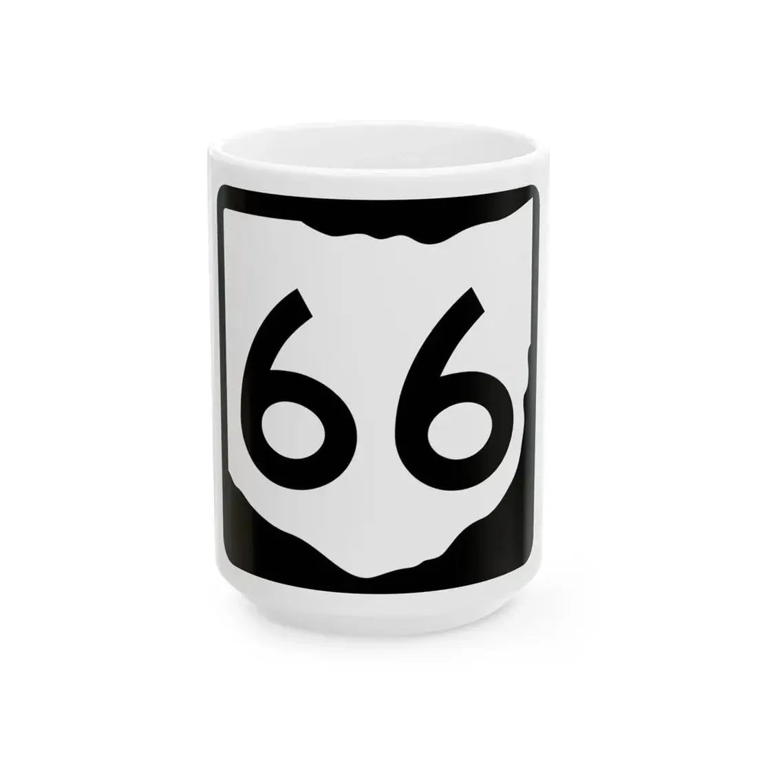 OH-66 (Ohio) (Road Sign) White Coffee Mug 15oz - Go Mug Yourself