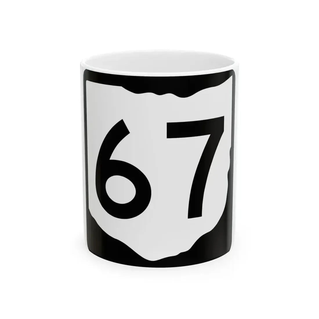 OH-67 (Ohio) (Road Sign) White Coffee Mug 11oz - Go Mug Yourself