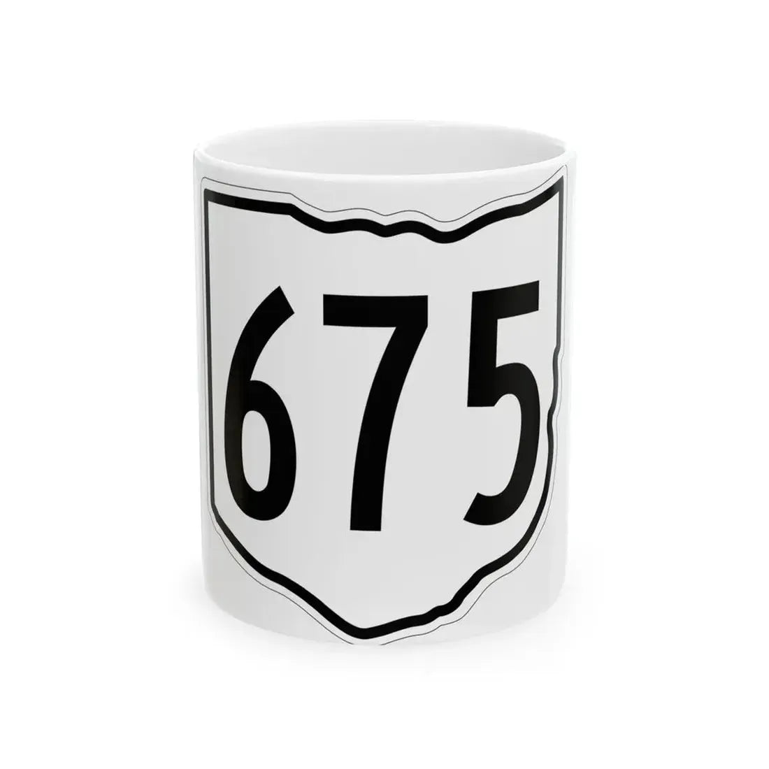 OH-675 1960 (Ohio) (Road Sign) White Coffee Mug 11oz - Go Mug Yourself