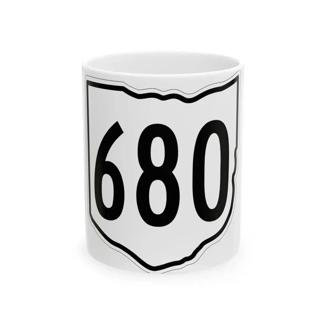 OH-680 1960 (Ohio) (Road Sign) White Coffee Mug 11oz - Go Mug Yourself