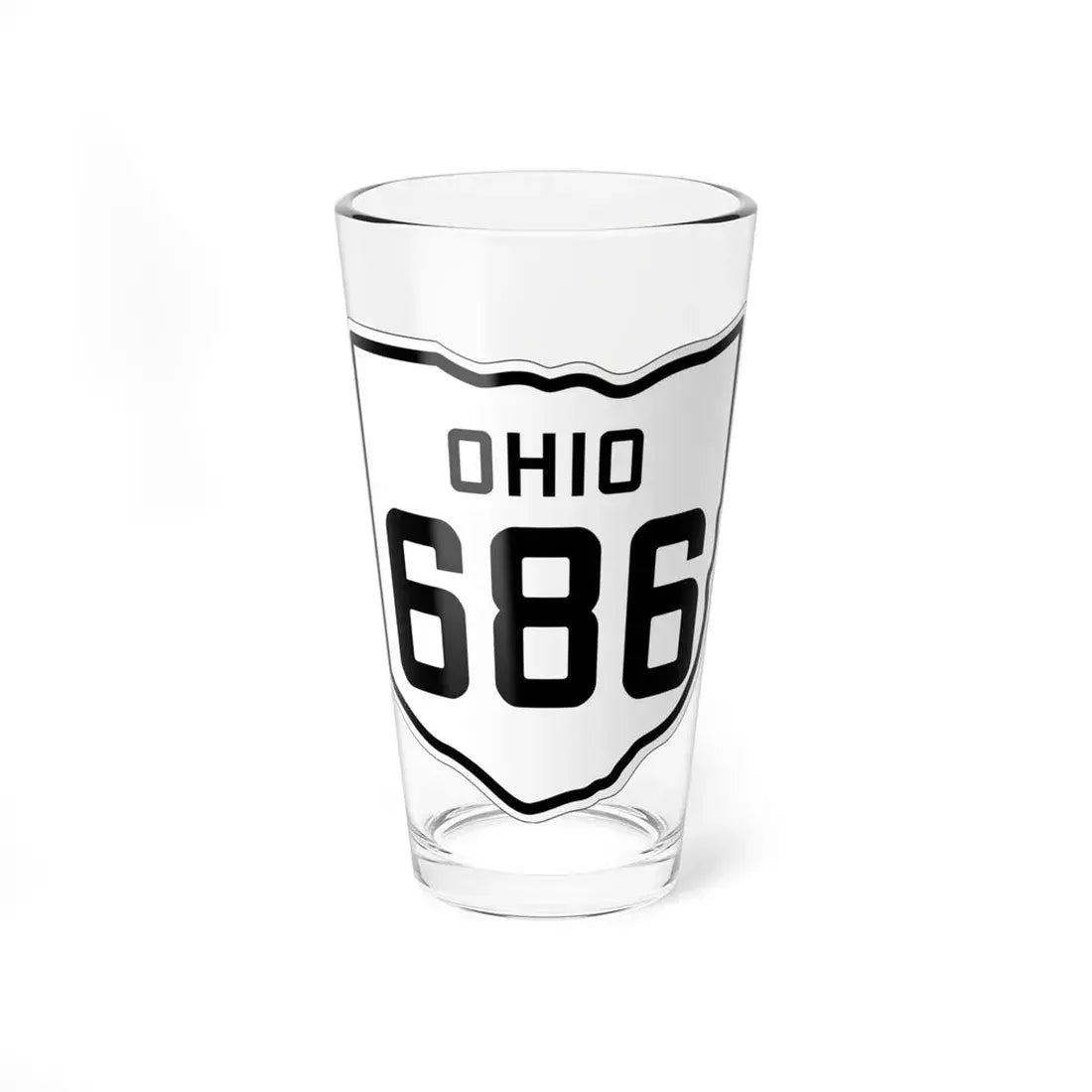 OH-686 1927 (Ohio) (Road Sign) Pint Glss 16oz 16oz - Go Mug Yourself