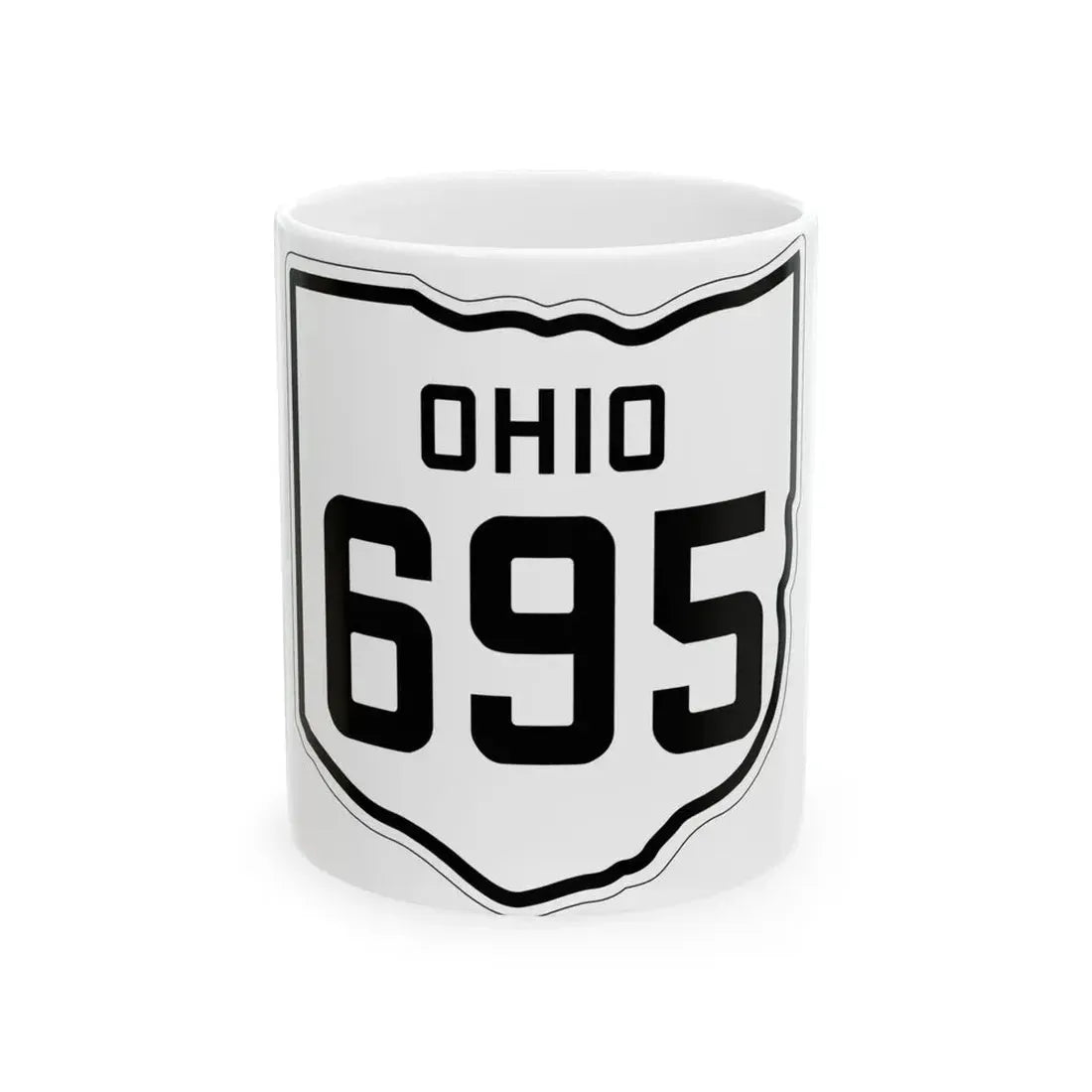 OH-695 1927 (Ohio) (Road Sign) White Coffee Mug 11oz - Go Mug Yourself