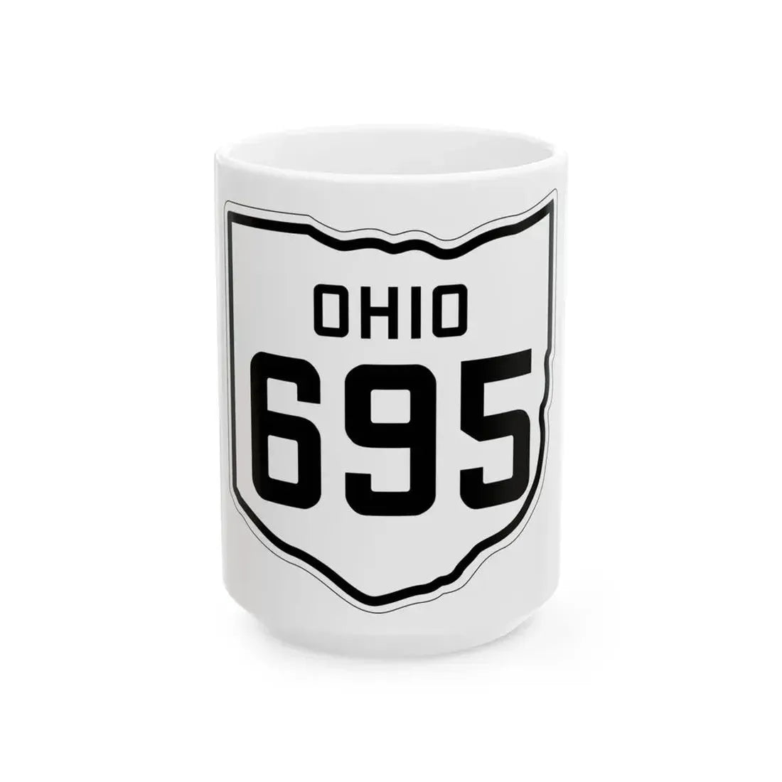 OH-695 1927 (Ohio) (Road Sign) White Coffee Mug 15oz - Go Mug Yourself
