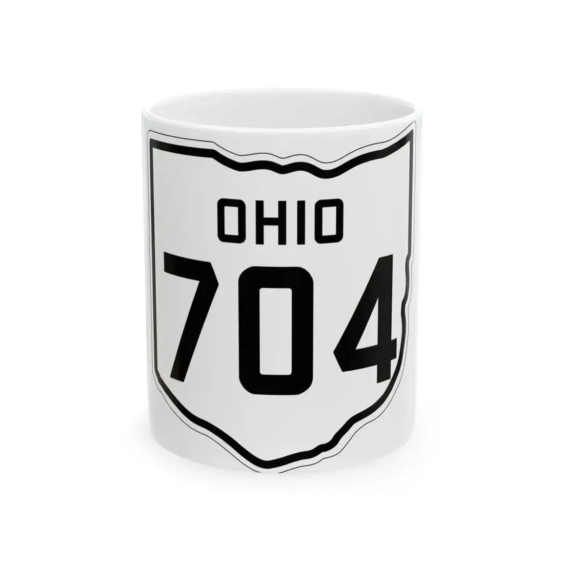 OH-704 1927 (Ohio) (Road Sign) White Coffee Mug 11oz - Go Mug Yourself