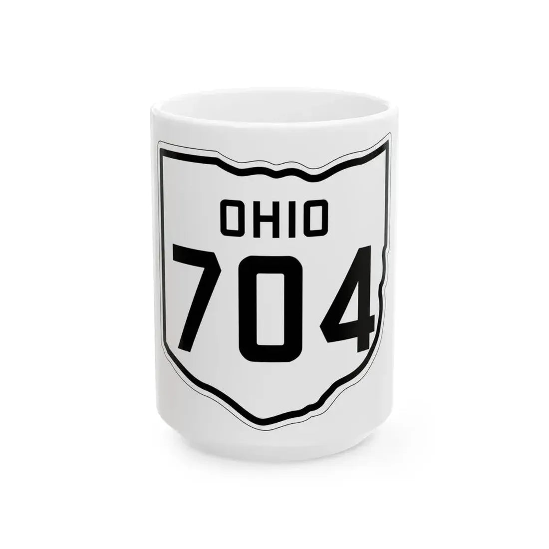 OH-704 1927 (Ohio) (Road Sign) White Coffee Mug 15oz - Go Mug Yourself