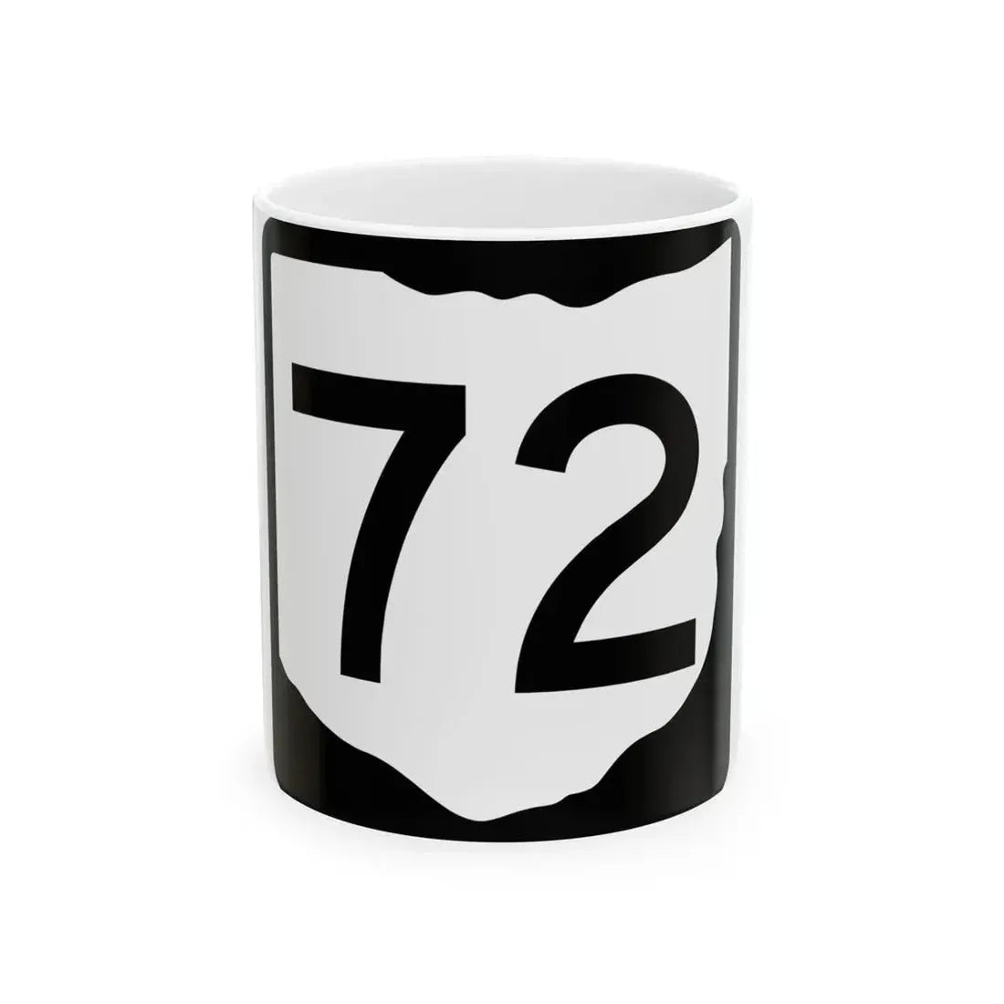 OH-72 (Ohio) (Road Sign) White Coffee Mug 11oz - Go Mug Yourself