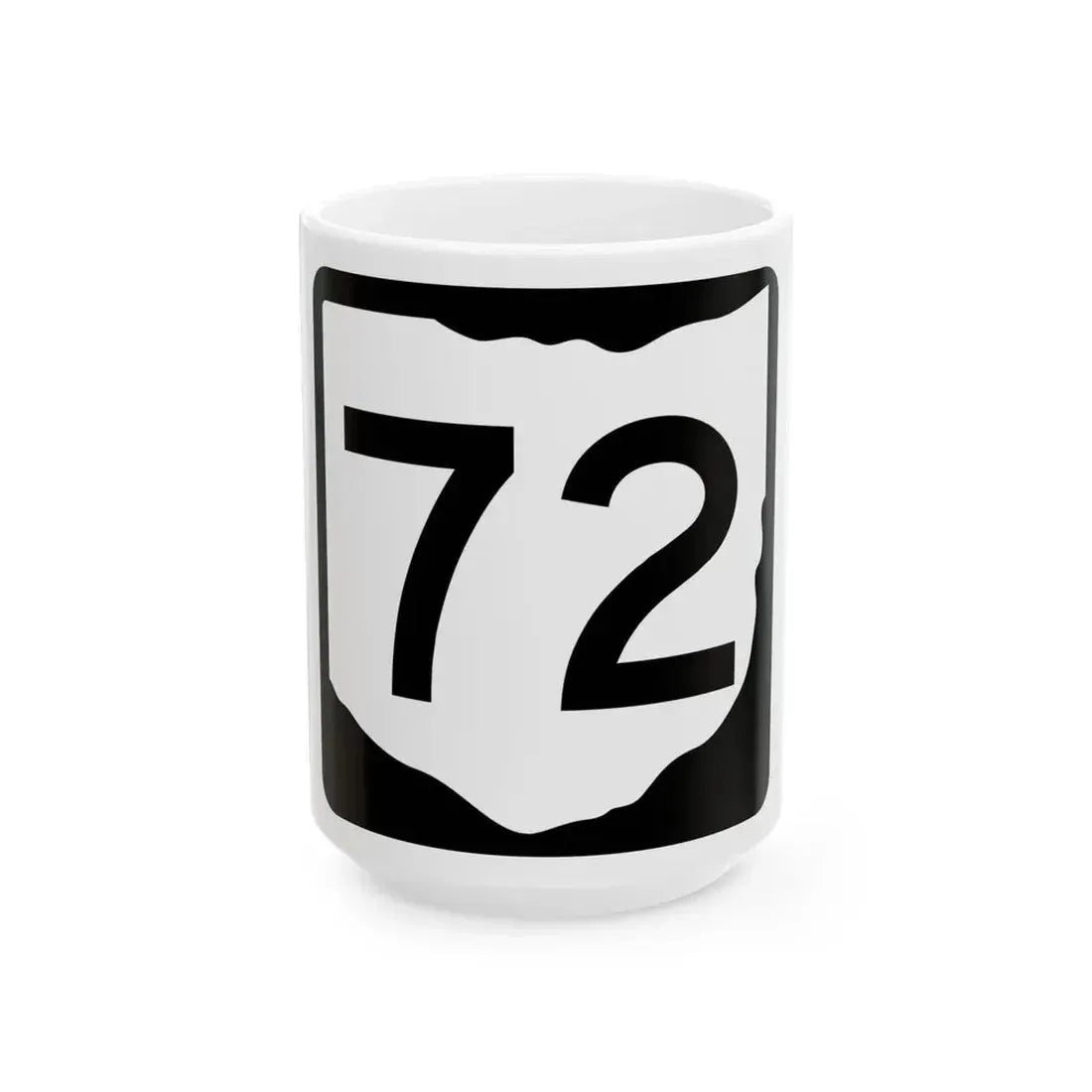 OH-72 (Ohio) (Road Sign) White Coffee Mug 15oz - Go Mug Yourself