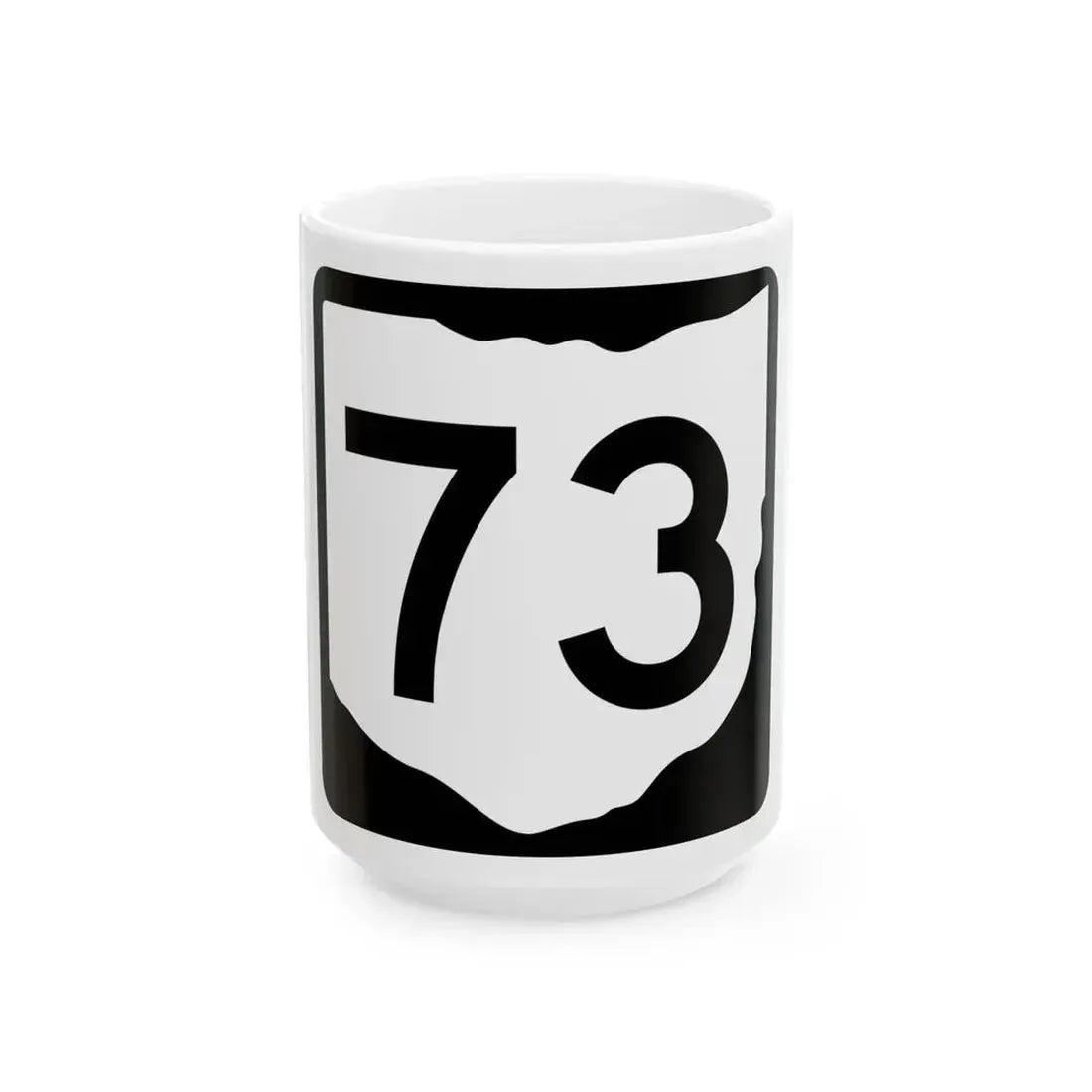 OH-73 (Ohio) (Road Sign) White Coffee Mug 15oz - Go Mug Yourself