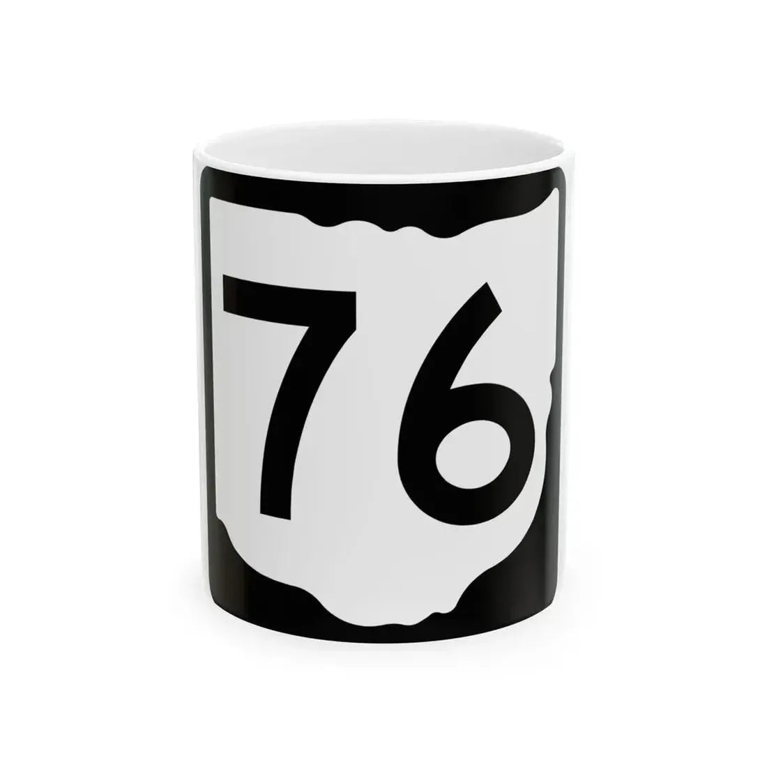 OH-76 (Ohio) (Road Sign) White Coffee Mug 11oz - Go Mug Yourself