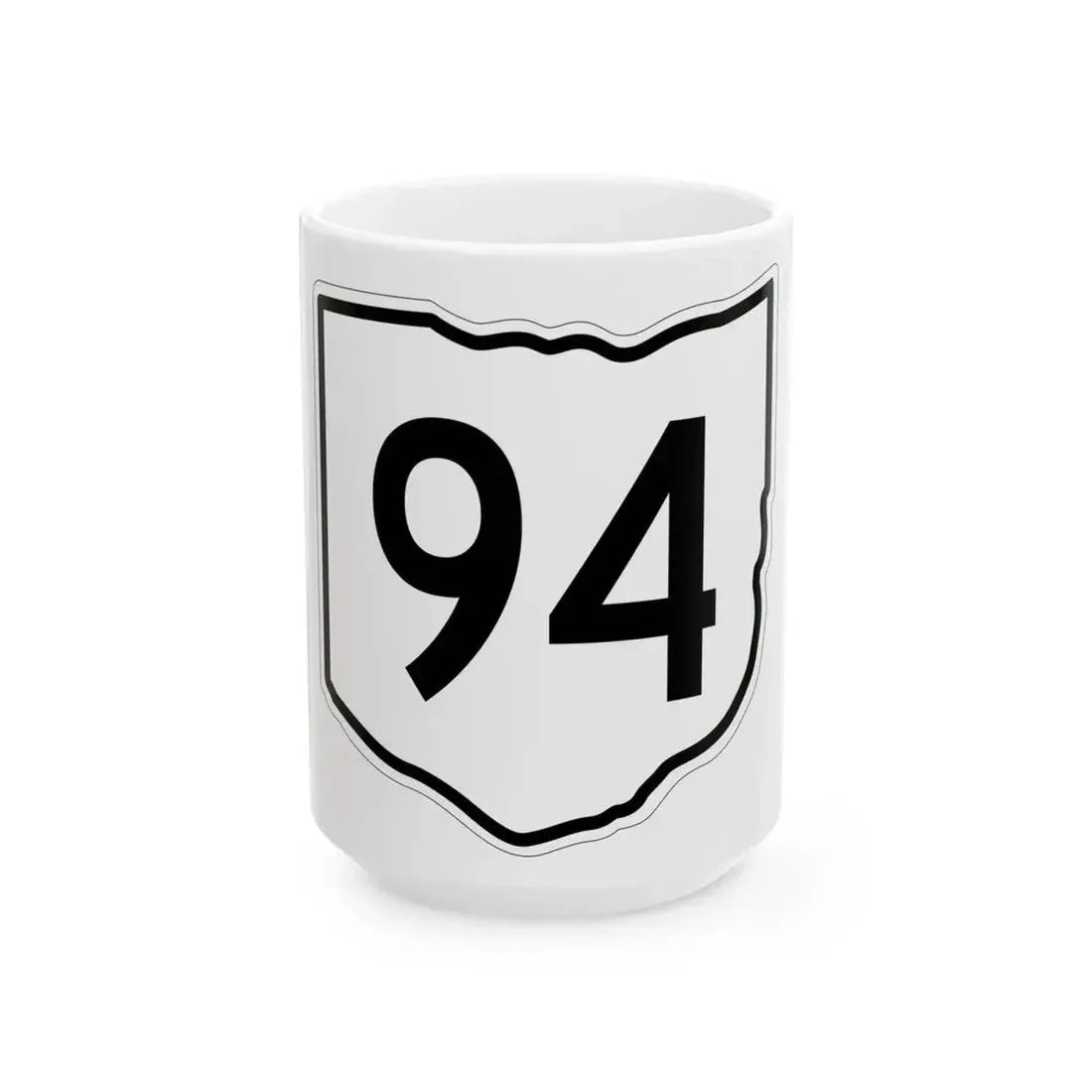 OH-94 1960 (Ohio) (Road Sign) White Coffee Mug 15oz - Go Mug Yourself