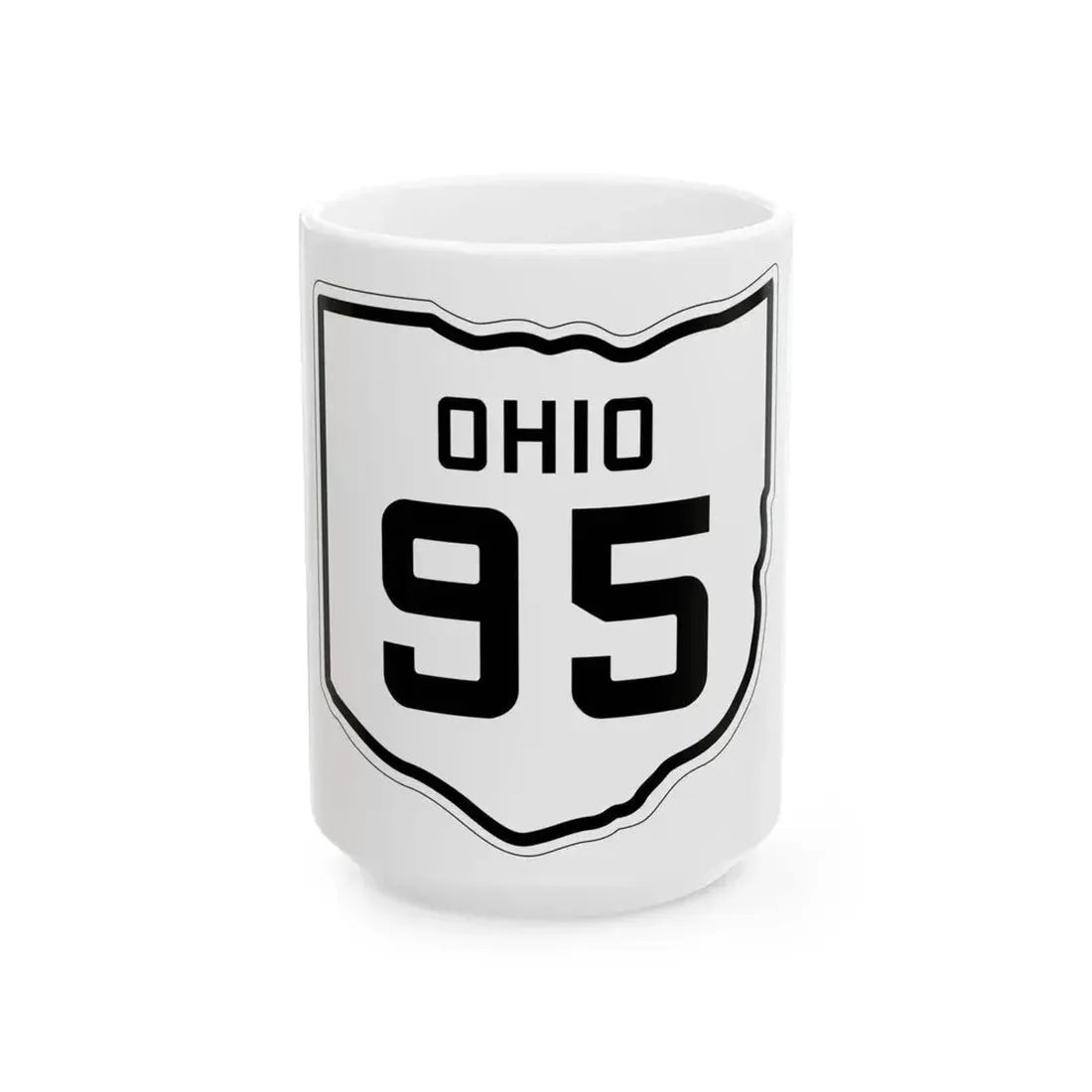 OH-95 1927 (Ohio) (Road Sign) White Coffee Mug 15oz - Go Mug Yourself