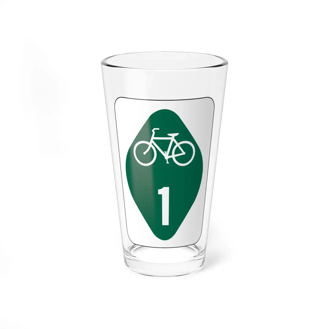 OH Bike 1 (Ohio) (Road Sign) Pint Glass 16oz - Go Mug Yourself