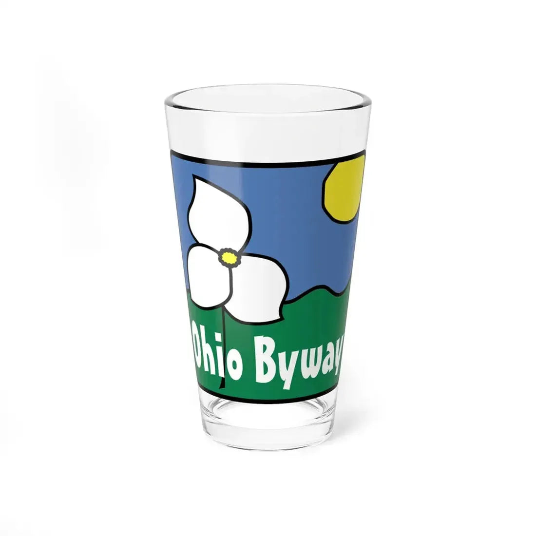 Ohio Byway sign (Ohio) (Road Sign) Pint Glss 16oz 16oz - Go Mug Yourself