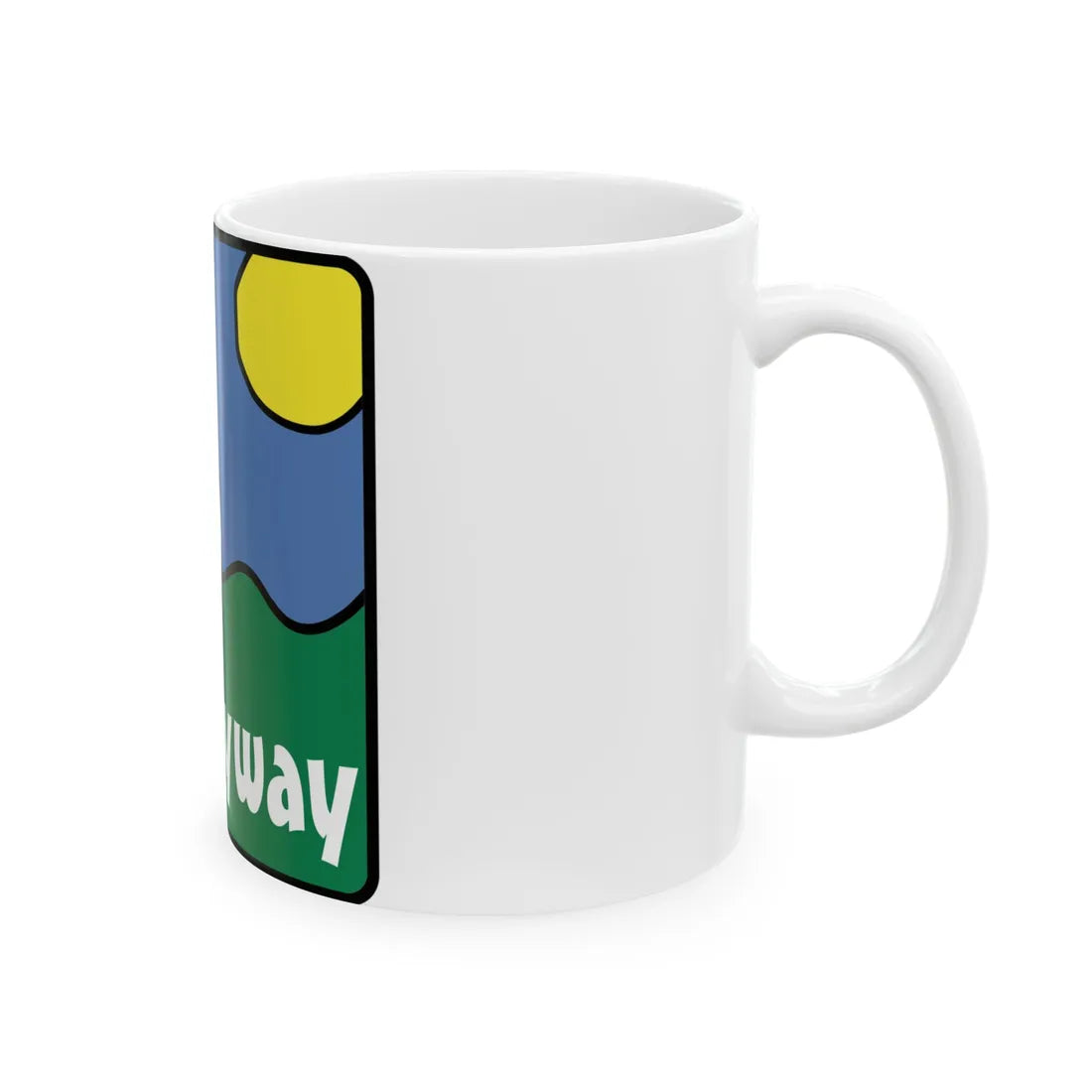 Ohio Byway sign (Ohio) (Road Sign) White Coffee Mug - Go Mug Yourself