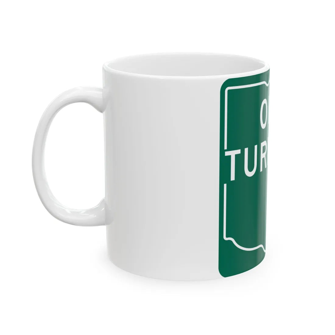 Ohio Turnpike 1960 (Ohio) (Road Sign) White Coffee Mug - Go Mug Yourself