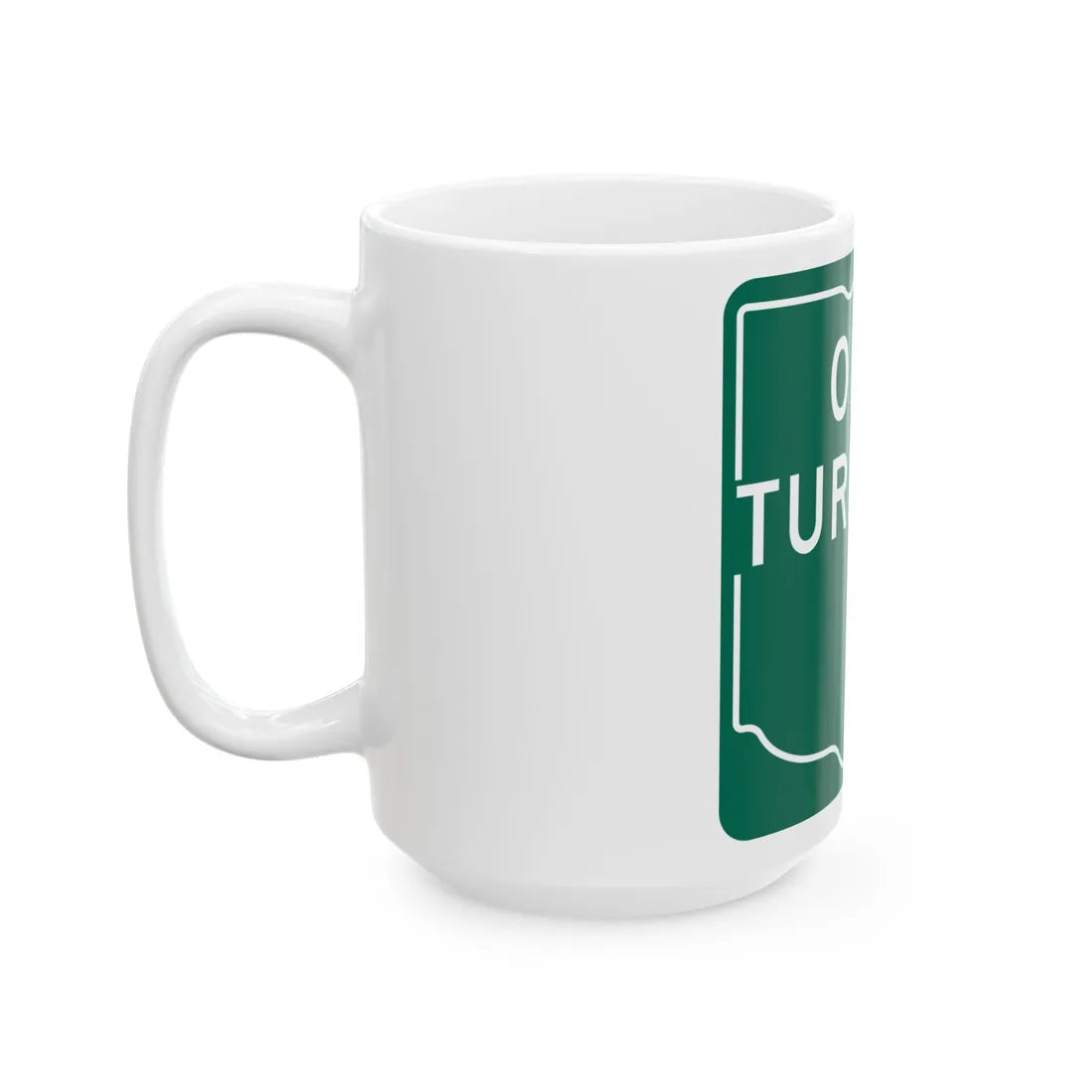 Ohio Turnpike 1960 (Ohio) (Road Sign) White Coffee Mug - Go Mug Yourself