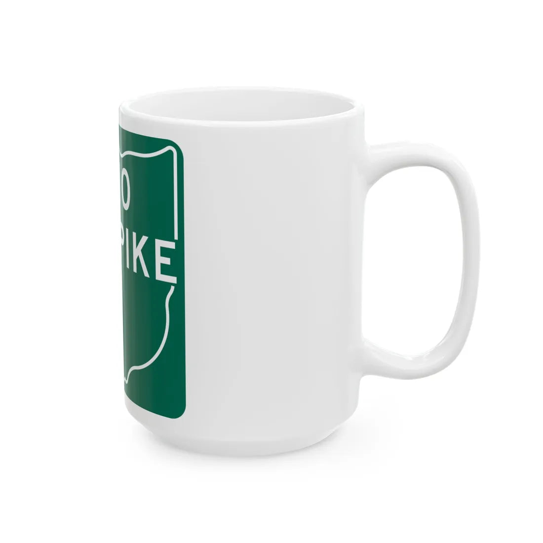 Ohio Turnpike 1960 (Ohio) (Road Sign) White Coffee Mug - Go Mug Yourself