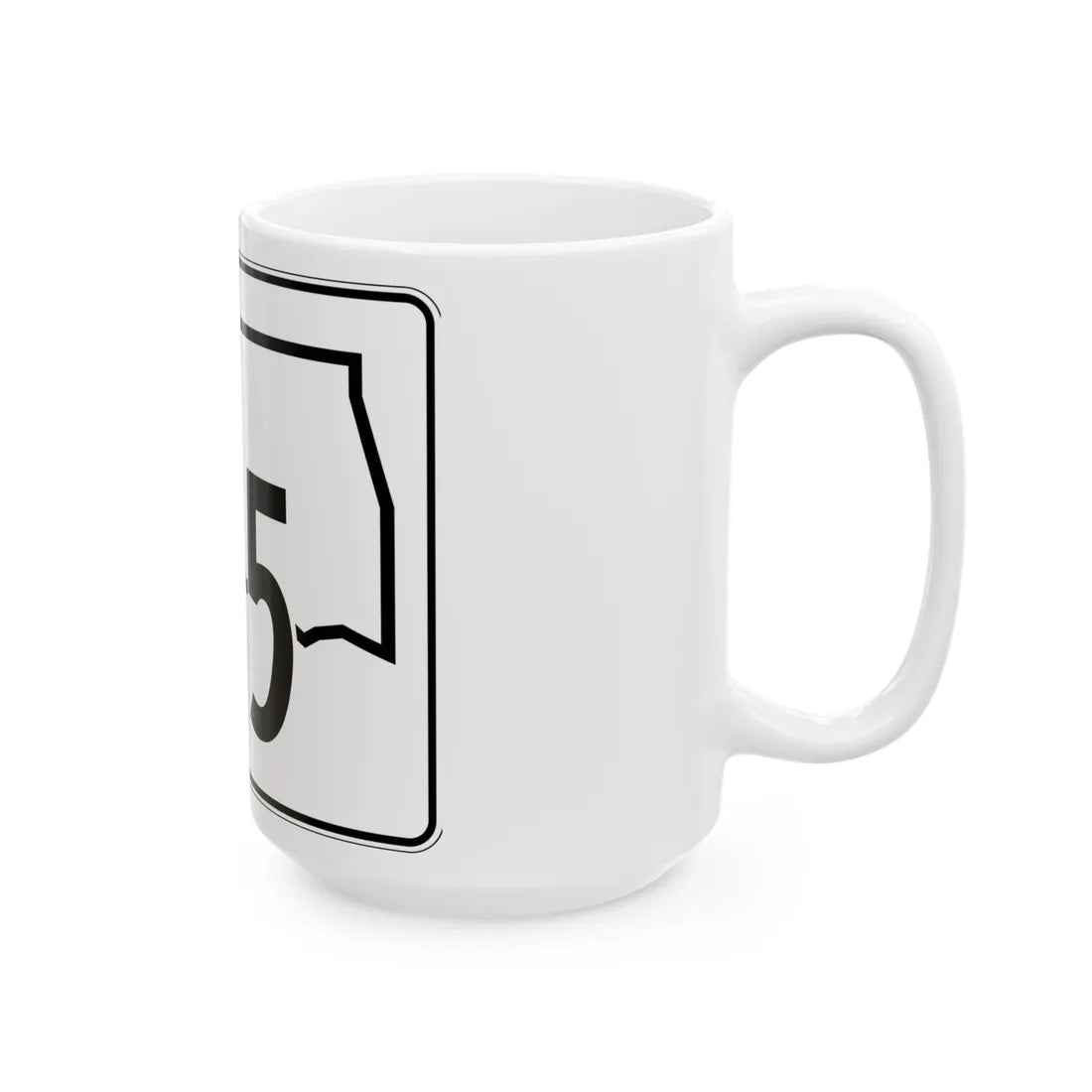 Oklahoma State Highway 115 (Oklahoma) (Road Sign) White Coffee Mug - Go Mug Yourself