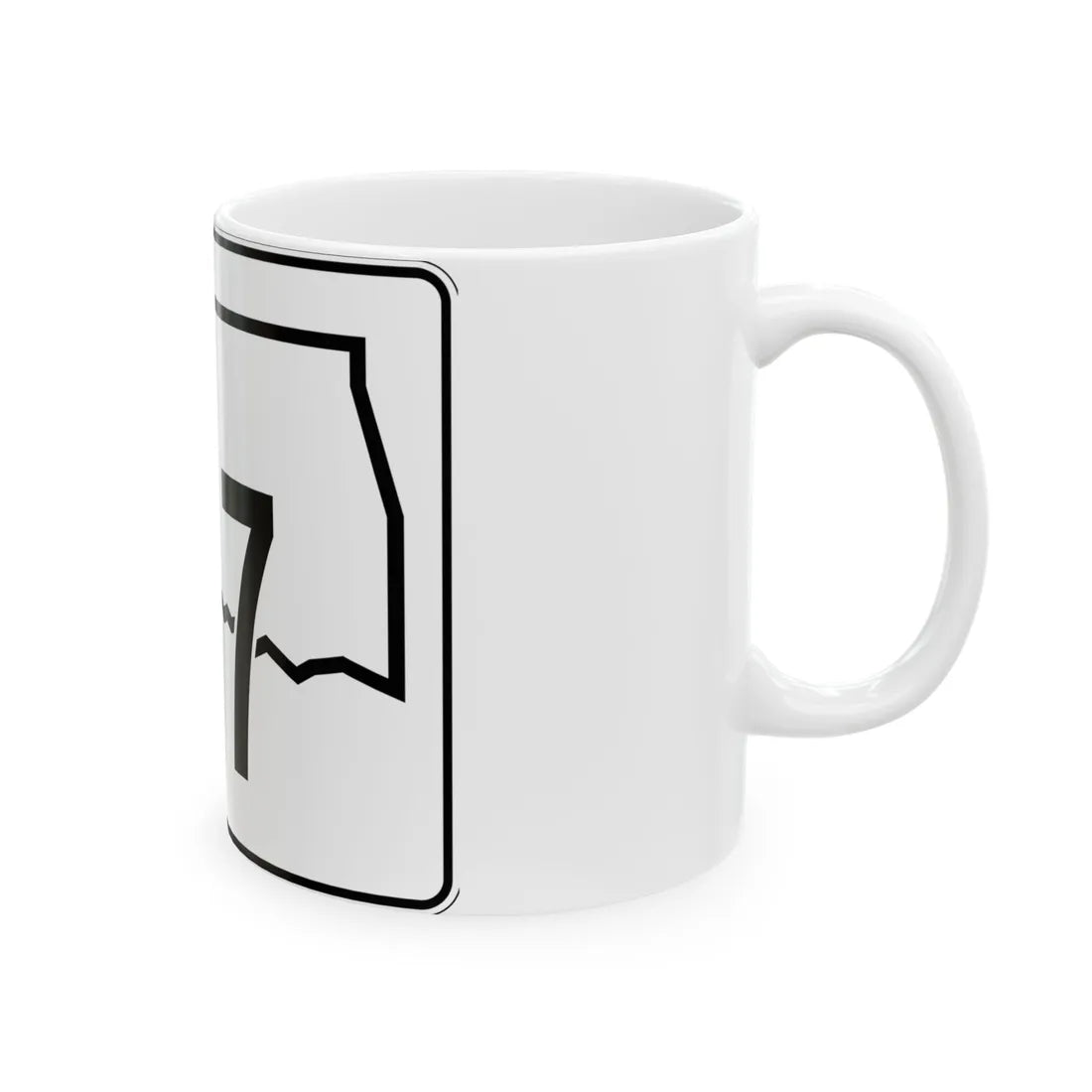 Oklahoma State Highway 117 (Oklahoma) (Road Sign) White Coffee Mug - Go Mug Yourself