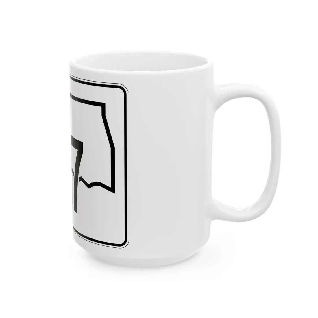 Oklahoma State Highway 117 (Oklahoma) (Road Sign) White Coffee Mug - Go Mug Yourself