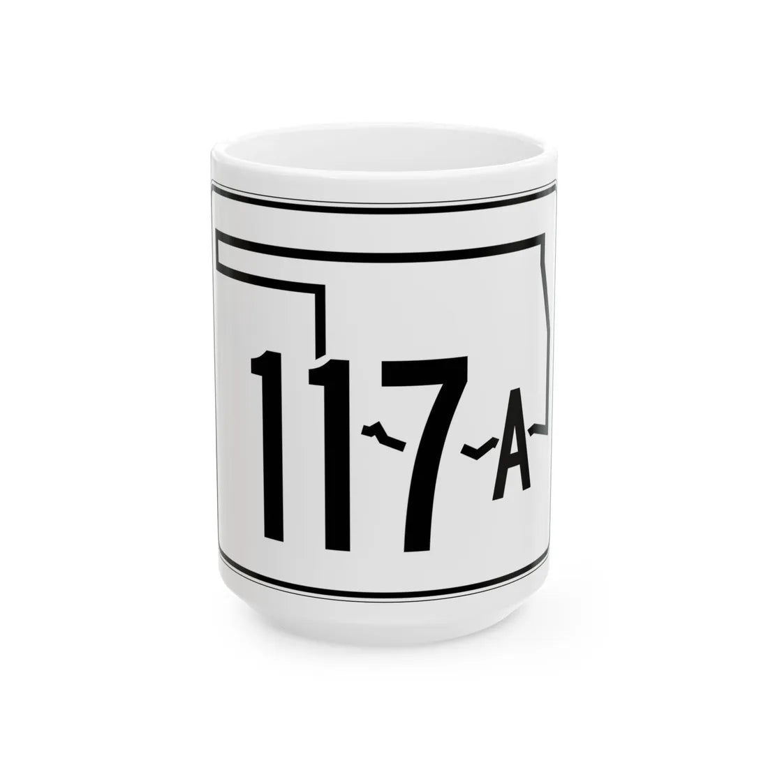 Oklahoma State Highway 117A (Oklahoma) (Road Sign) White Coffee Mug 15oz - Go Mug Yourself