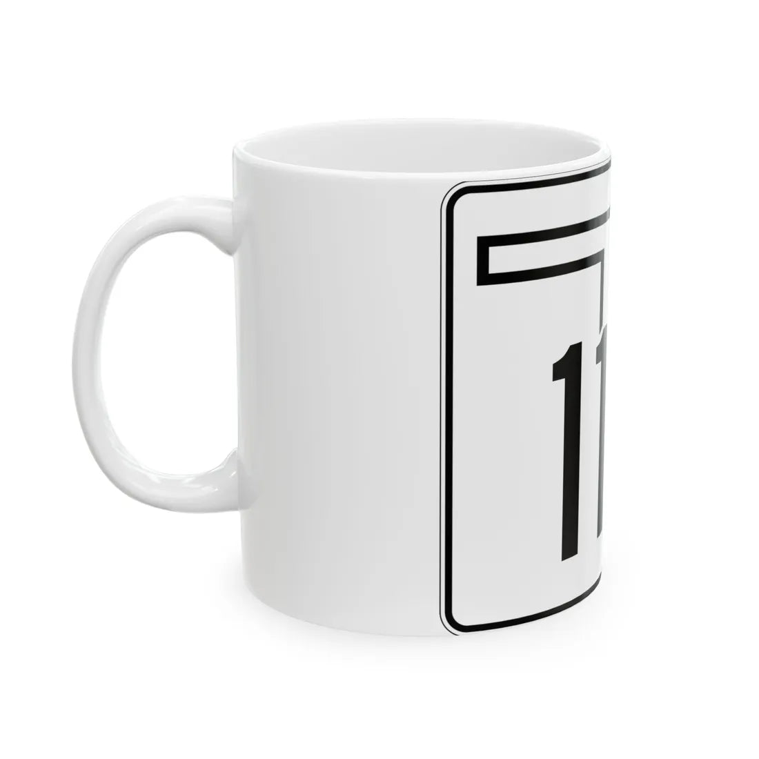 Oklahoma State Highway 117A (Oklahoma) (Road Sign) White Coffee Mug - Go Mug Yourself