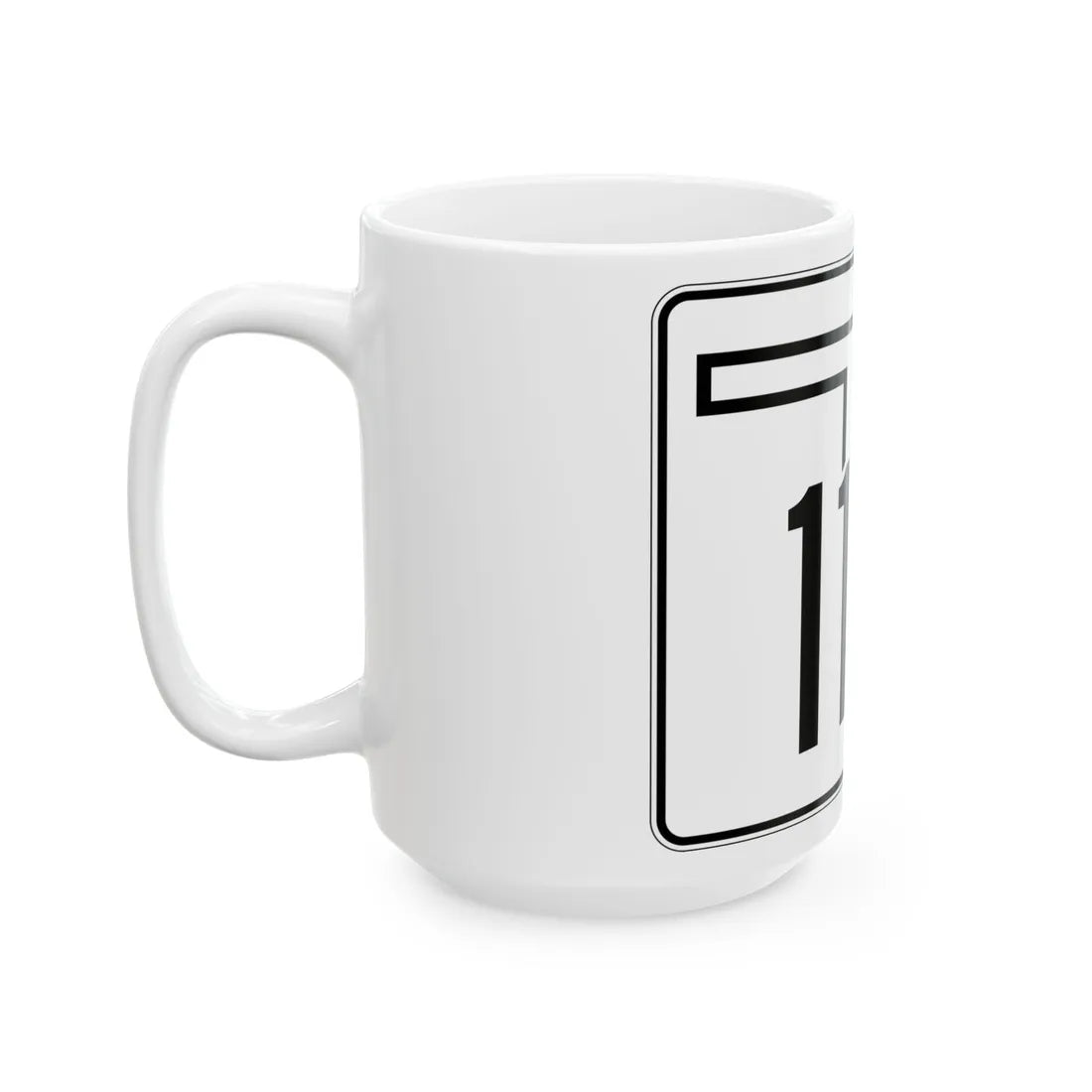 Oklahoma State Highway 117A (Oklahoma) (Road Sign) White Coffee Mug - Go Mug Yourself