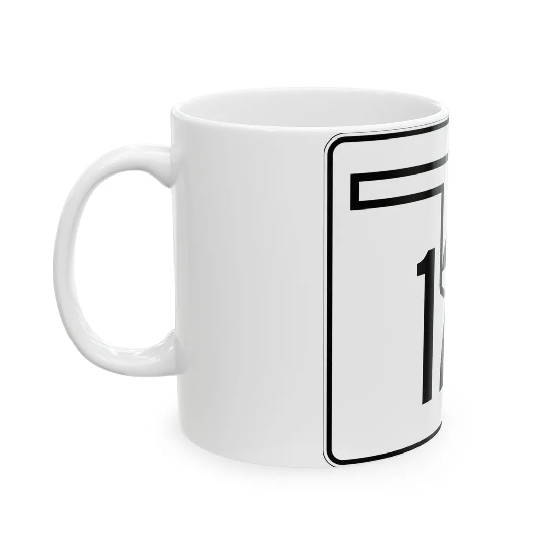 Oklahoma State Highway 123 (Oklahoma) (Road Sign) White Coffee Mug - Go Mug Yourself
