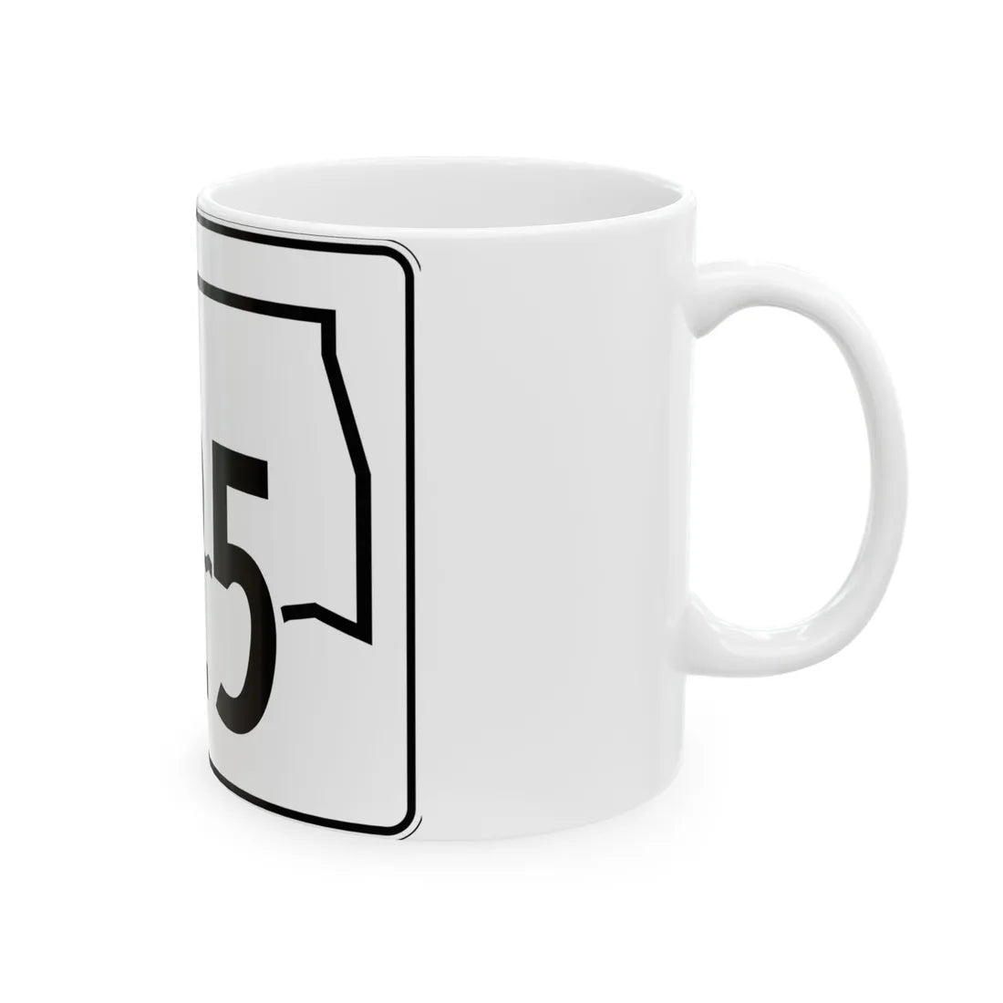 Oklahoma State Highway 125 (Oklahoma) (Road Sign) White Coffee Mug - Go Mug Yourself