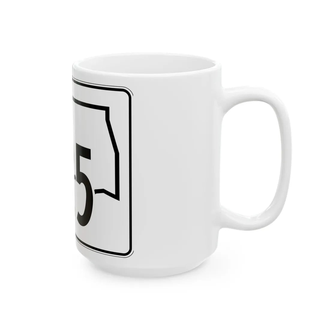 Oklahoma State Highway 125 (Oklahoma) (Road Sign) White Coffee Mug - Go Mug Yourself
