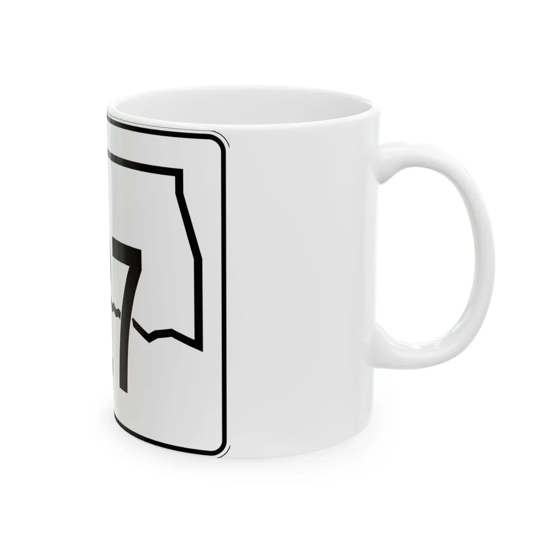 Oklahoma State Highway 127 (Oklahoma) (Road Sign) White Coffee Mug - Go Mug Yourself