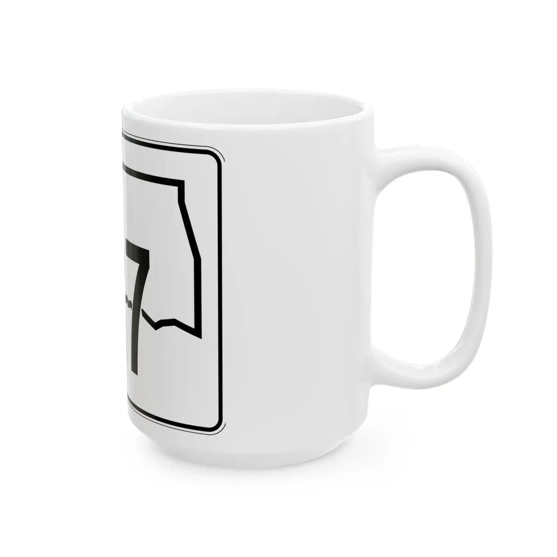 Oklahoma State Highway 127 (Oklahoma) (Road Sign) White Coffee Mug - Go Mug Yourself