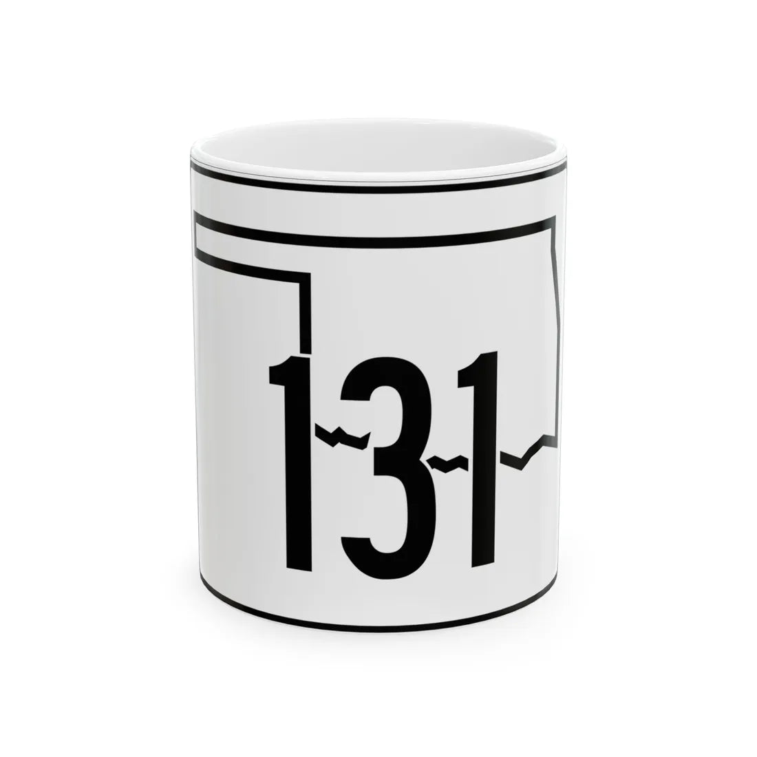 Oklahoma State Highway 131 (Oklahoma) (Road Sign) White Coffee Mug 11oz - Go Mug Yourself