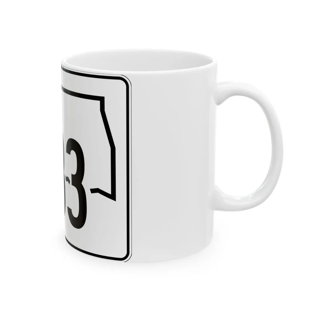 Oklahoma State Highway 133 (Oklahoma) (Road Sign) White Coffee Mug - Go Mug Yourself