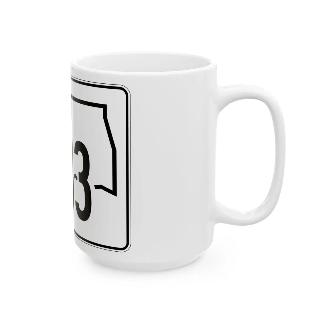 Oklahoma State Highway 133 (Oklahoma) (Road Sign) White Coffee Mug - Go Mug Yourself